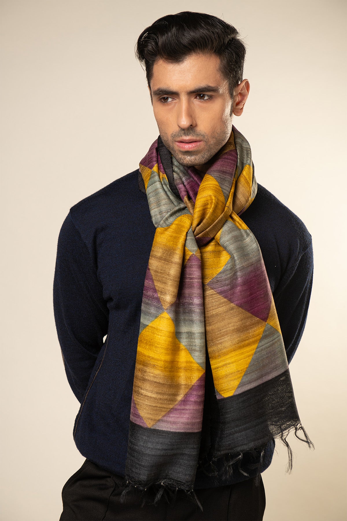 Men s Peace silk Scarves Shawls and Wraps Aeshaane by Neesha Amrish