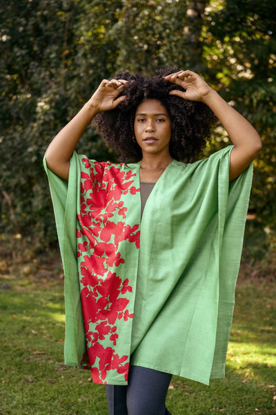 Lantana Eri Peace Silk Kimono - Aeshaane by Neesha Amrish