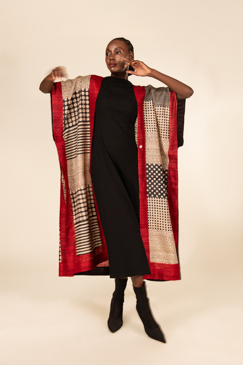 'Amalgamation' Tussar Peace Silk 4 in 1 Cape