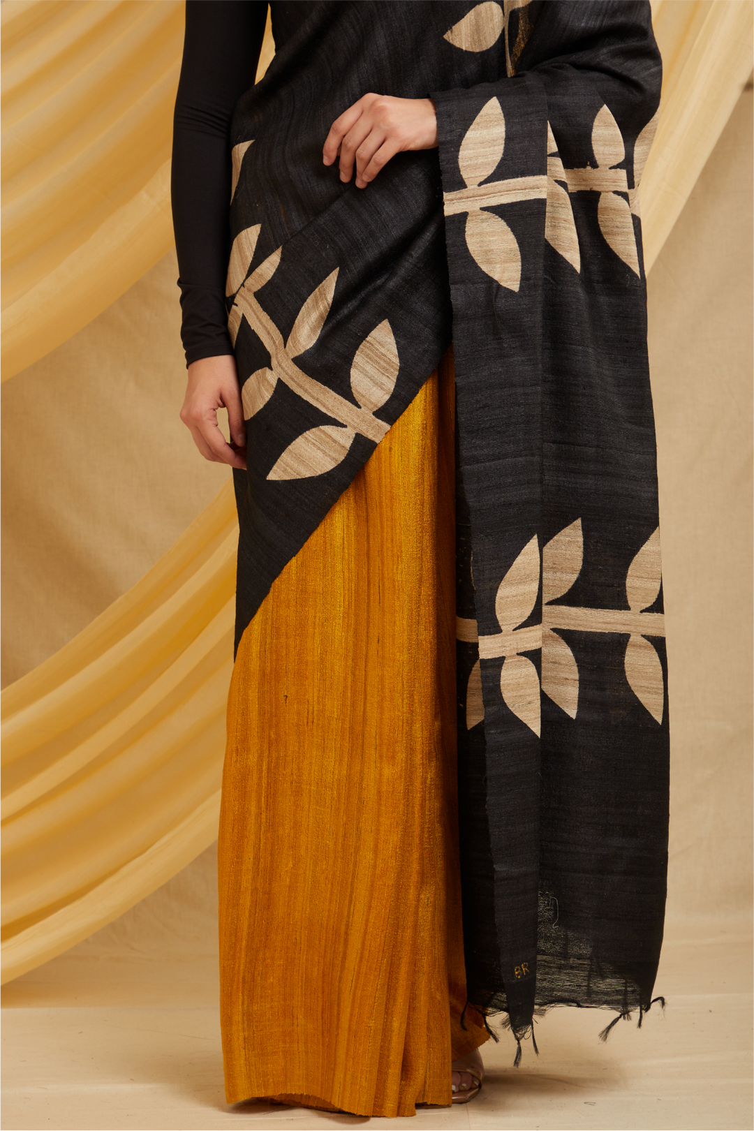 Alu Patta Ahimsa Silk Saree thumbnail 6