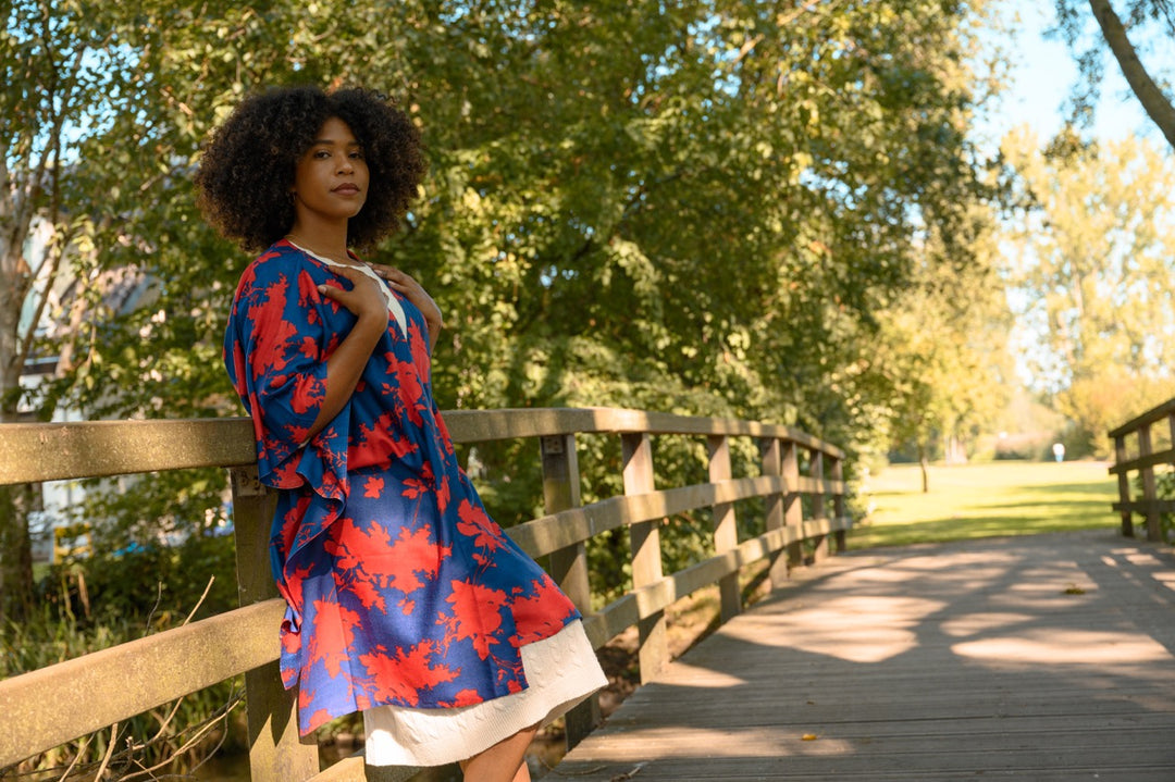Amethyst Eri Peace Silk Kimono thumbnail 3