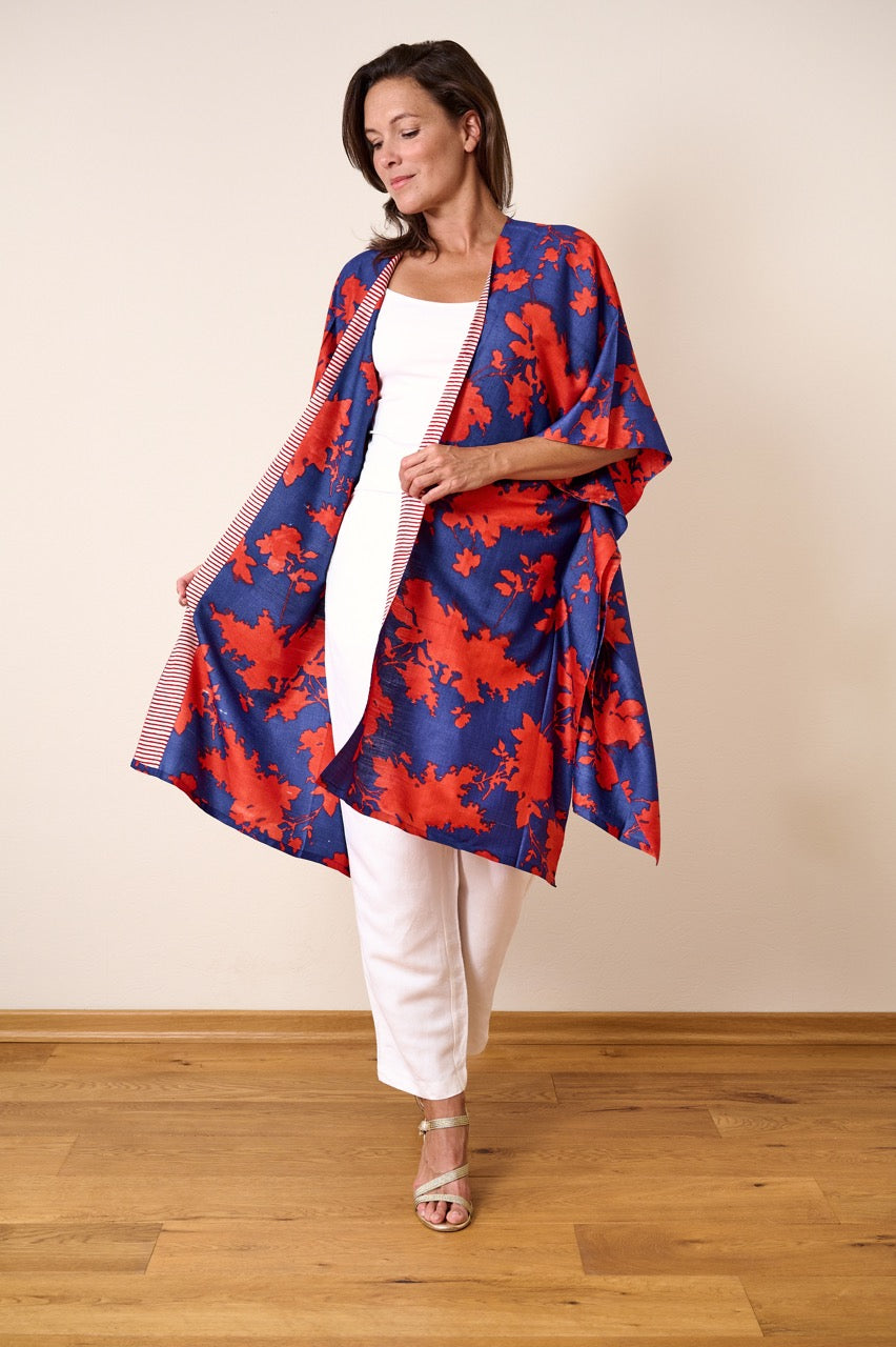Amethyst Eri Peace Silk Kimono thumbnail 2