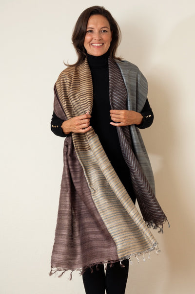 Blend Peace Silk scarf - Aeshaane by Neesha Amrish