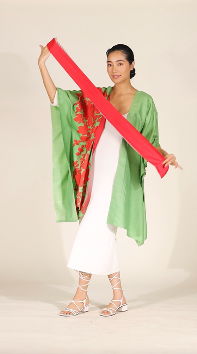 Lantana Eri Peace Silk Kimono - Aeshaane by Neesha Amrish