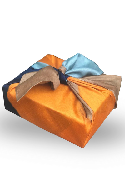 Tangerine Silk Gift Wrap - Aeshaane by Neesha Amrish