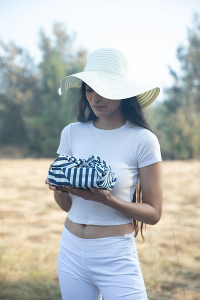 The 'Striped Shibui' Furoshiki Gift Wrap - Aeshaane by Neesha Amrish