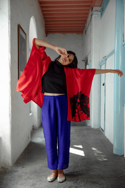 The 'Black Ginkgo' Kaftan - Aeshaane