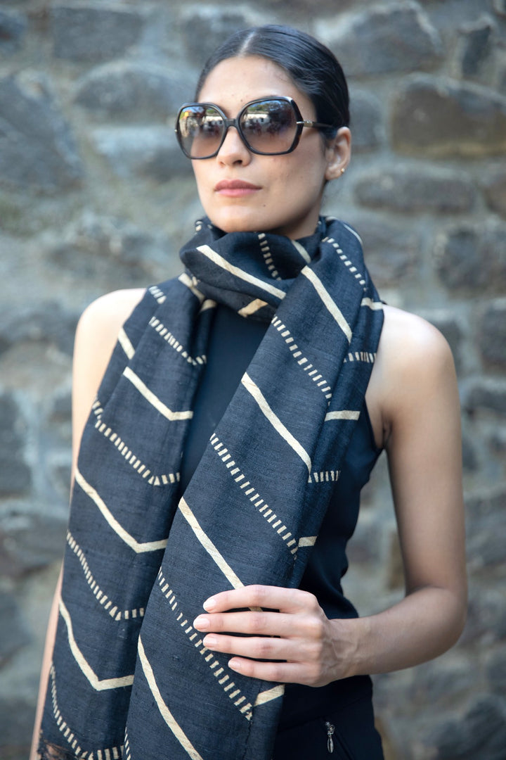 The 'Taisho' Tussar Silk Scarf – Aeshaane by Neesha Amrish